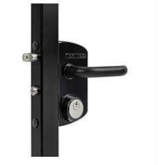 LOCINOX DOUBLE CYLINDER GATE LOCK - 1 1/2 - 1 3/4 GATE FRAME (BLACK FINISH) (LUKY4040J5L9005VMZFA)