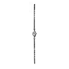 (C-87) 39" INDTL 48/2/39 "TWISTED" BALUSTER (39-3/8" X 1/2" SQ.)