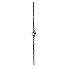 (C-87) INDTL 48/4 "HAMMERED BALUSTER (35-7/16" X 1/2" SQ)