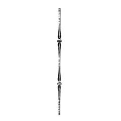 (C-91) 39" INDTL 64/I/2/39 RAIL BALSTR (39-3/8" X 9/16" SQ.)