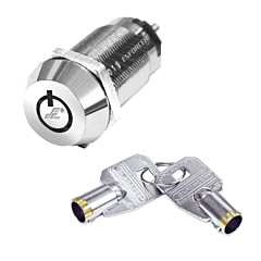 TUBULAR KEY LOCK SWITCH - SHUNT ON / OFF, KEY REMOVABLE IN OFF POSITION ONLY  #1300