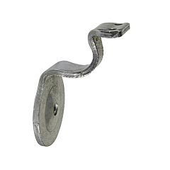 *HEAVY DUTY* 1/4" THICK, STEEL HAND RAIL BRACKET (ROUND) (2-1/2" OFFSET)