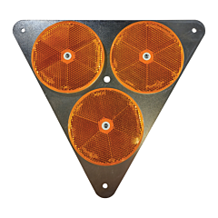 (AMBER) WARNING TRIPLE REFLECTOR 9" TRIANGLE