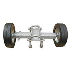 DOUBLE WHEEL ROLLING GATE WHEEL ASSY. - 6" WHEELS