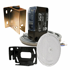 EMX "NIR-50-325" 2016 UL325 STD DUTY PHOTOCELL ASSEMBLY 5-50' RANGE(24-30VAC/12-30VDC (EYE/REFLECTOR/BRACKET/HOOD)