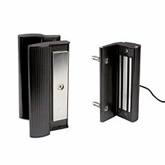 LOCINOX MAGLOCK KIT (660 LBS) 12/24 VDC W/HARDWARE & HANDLE (BLACK FINISH)