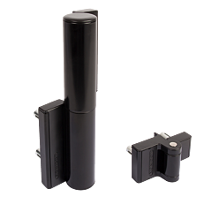 PR(S) LOCINOX "TIGER" COMPACT GATE CLOSER AND HINGE, ADJUSTABLE 180 DEGREES (BLACK)
