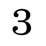 #3 STEEL NUMBER - APPROXIMATELY 7-1/2" HIGH