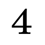 #4 STEEL NUMBER - APPROXIMATELY 7-1/2" HIGH