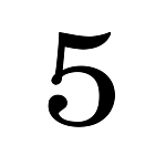 #5 STEEL NUMBER - APPROXIMATELY 7-1/2" H