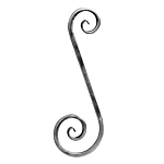 (C-6) INDITAL 651/4 "S" SCROLL (14-31/32 X 5-1/8 X 1/2 SQ TUBE)
