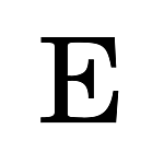 "E" NEW BRUNSWICK STYLE STEEL LETTER - 9" HIGH, 1/8" THICK