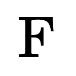 "F" NEW BRUNSWICK STYLE STEEL LETTER - 9" HIGH, 1/8" THICK