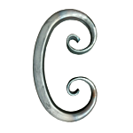 (C) INDITAL 5612C 3/4" SQ TUBE "C" SCROLL (8-3/8" X 4-3/4")