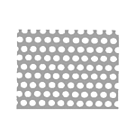 **GALVANIZED** O/T OR FREIGHT "THICKER" 20 GA. X 3/32" HOLE PERFORATED METAL (3 X 7 X BIG HOLE)
