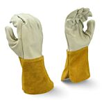 PR(S) RADIANS "MEDIUM" MIG-TIG "SELECT" GRAIN COWHIDE LEATHER WELDING GLOVE (BROWN CUFF)