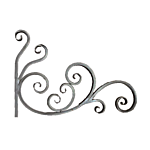 3/4" STEEL TUBING SCROLLS, SCROLLED ENDS (25.38" W x 35.75" H)