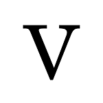 "V" NEW BRUNSWICK STYLE STEEL LETTER - 9" HIGH, 1/8" THICK