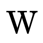 "W" NEW BRUNSWICK STYLE STEEL LETTER - 9" HIGH, 1/8" THICK