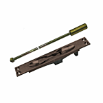 CAL-ROYAL SOLID BRASS LEVER EXTENSION FLUSH BOLT (10B FINISH) (UL LISTED)