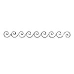(08) INDITAL GD0048 PANEL SCROLL 94-1/2" X 3-15/16" MATERIAL 1/2" X 1/4"