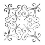(020) INDITAL GD151/2 ROSETTE 30-5/16" X 21-21/32"