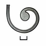 RIGHT CHNNEL INSERT 1-1/4" W (FITS 1-15/16 CAP)