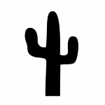 SILHOUETTE #101-4" "CACTUS" FLAME CUT