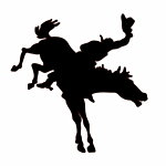 SILHOUETTE #103-4" "BUCKING HORSE" FLAME CUT