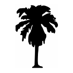 SILHOUETTE #104-4" "PALM TREE" FLAME CUT