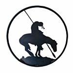 SILHOUETTE #105-18" "INDIAN ON HORSE" FLAME CUT