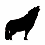 SILHOUETTE #107-4" "WOLF" FLAME CUT