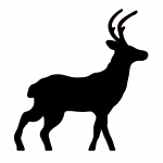 SILLHOUETTE #108-4" "DEER" FLAME CUT