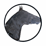 SILHOUETTE #112-18" "HORSE HEAD" FLAME CUT