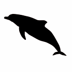 SILHOUETTE #113-4" "DOLPHIN" FLAME CUT