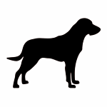 SILHOUETTE #115-4" "DOG" FLAME CUT