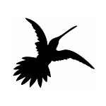 SILHOUETTE #116-4" "HUMMING BIRD" FLAME CUT