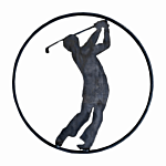 SILHOUETTE #118-18" "GOLFER" FLAME CUT