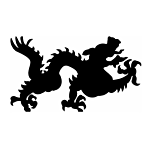 SILHOUETTE #121-6" "DRAGON" FLAME CUT