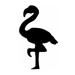 SILHOUETTE #130-4" "FLAMINGO" FLAME CUT