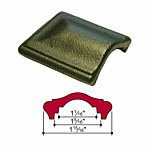 MALLEABLE IRON - SQ. END PIECE (1-15/16" WIDE)