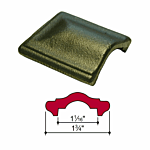 MALLEABLE IRON - SQ. END PIECE (1-3/4" WIDE)
