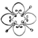 (24) INDTL 1010/1 STEEL ROSETTE (18-5/16" DIA. X 1/2" SQ.)