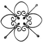 (24) INDTL 1009/2 STEEL ROSETTE (14-1/2" DIA. X 1/2" X 1/4")