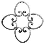 (24) INDTL 1010/2 STEEL ROSETTE (17-1/2" DIA. X 1/2" SQ.)