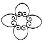 (24) INDTL 1009/1 STEEL ROSETTE (14-3/16" DIA. X 1/2" X 1/4")