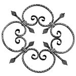 (25) INDTL 1011/3 STEEL ROSETTE (21-7/8" DIA. X 1/2" SQ.)