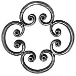(26) INDTL 1017/3 STEEL ROSETTE (8-5/8" DIA. X 1/2" ROUND)