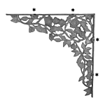 ALUMINUM ROSE CORNER CASTING