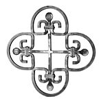 (26) INDTL 1028/1 SCROLL ROSETTE (16-17/32" DIA. X 1/2" SQ.)